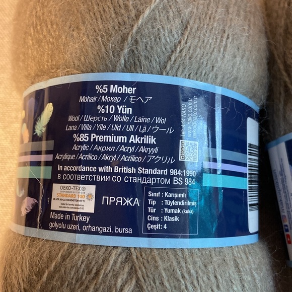 Nako Mohair Delicate Yarn 3 skeins New - Picture 3 of 6